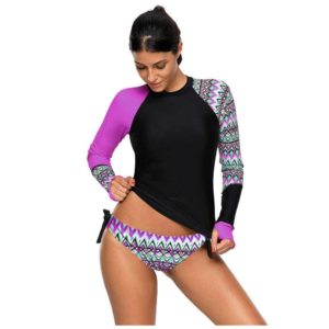 Colorful Rash Guard with Side Ties